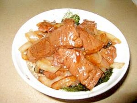 元気を出そう!牛ステーキ丼
